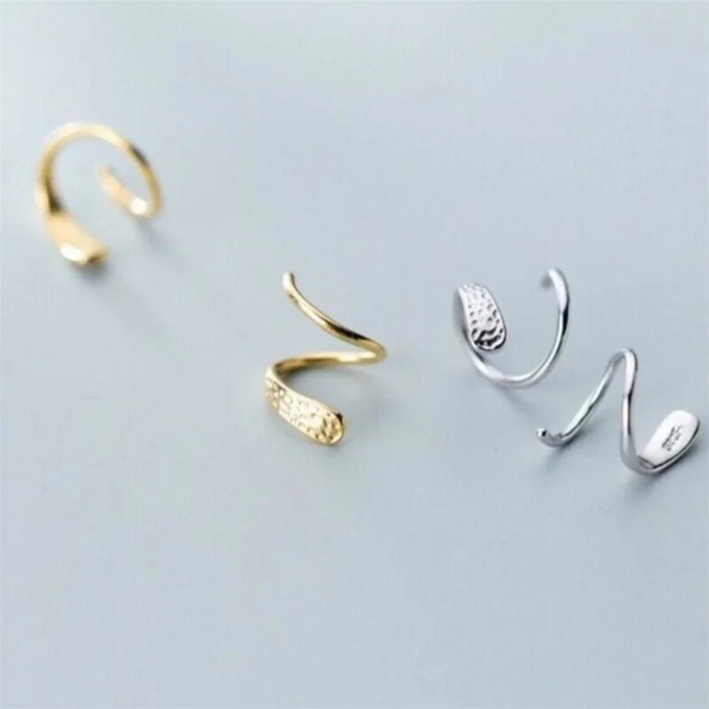 New 925 Silver Wrap Stud Earrings